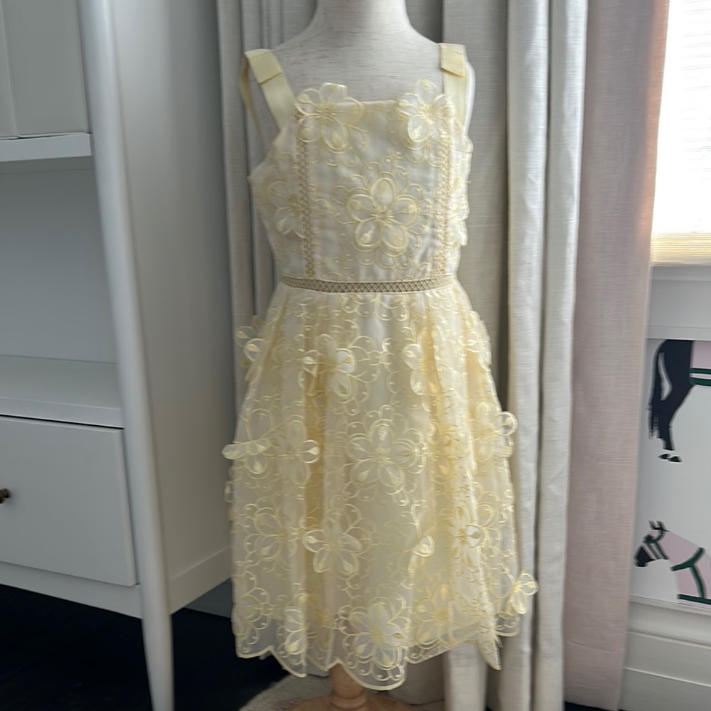 Self-Portrait Little Girl's & Girl's 3-D Lace Strappy Minidress